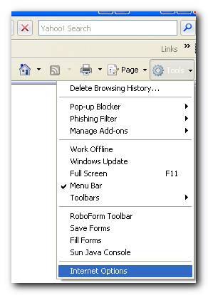 Internet Explorer Options