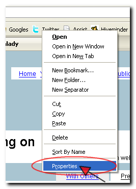 Bookmark properties