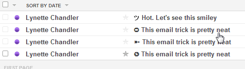 Subject line icons