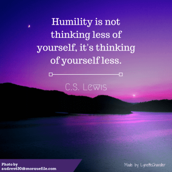 Humility is not thinking less of
