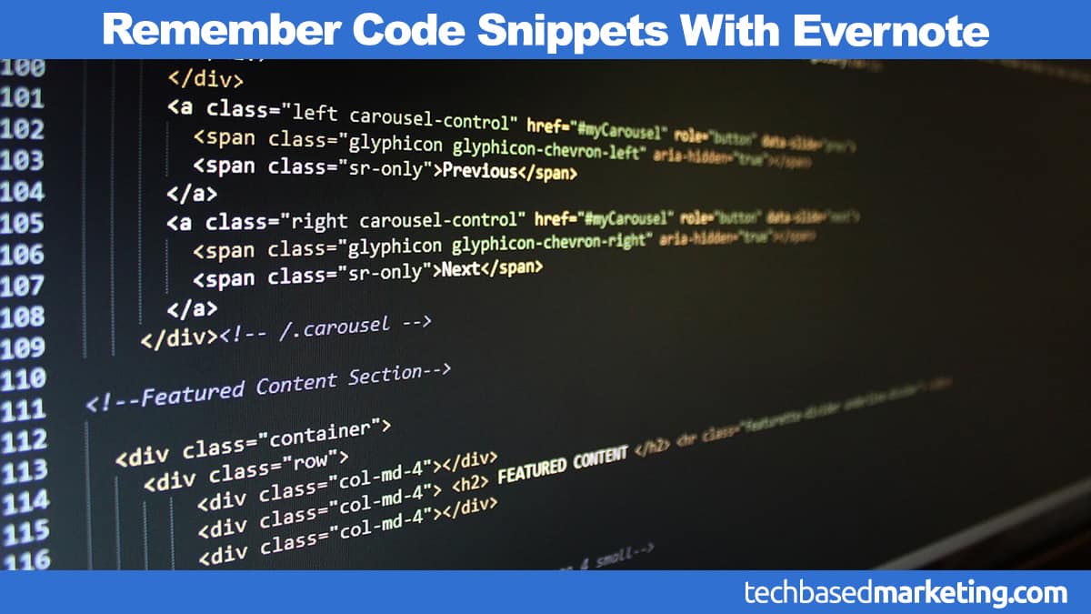 Remember Code Snippets With Evernote