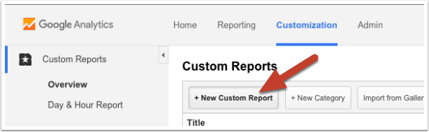 Create new custom report