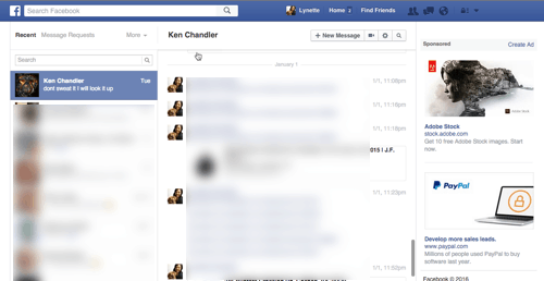 Facebook Messages Screen