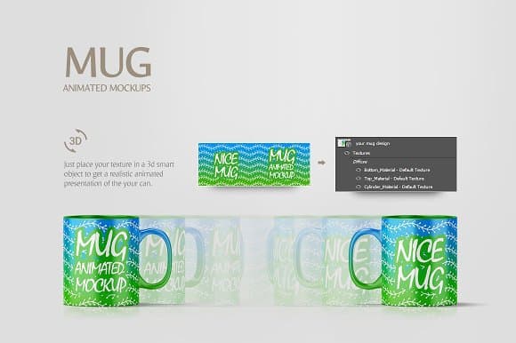 Animated mug mockup