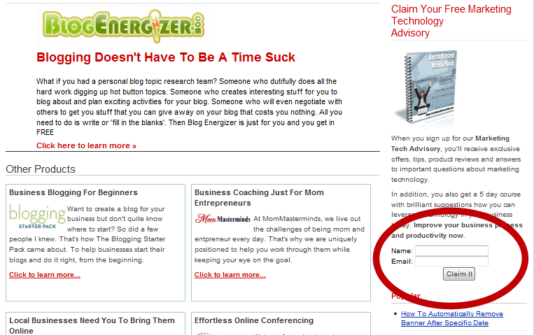 Newsletter Signup